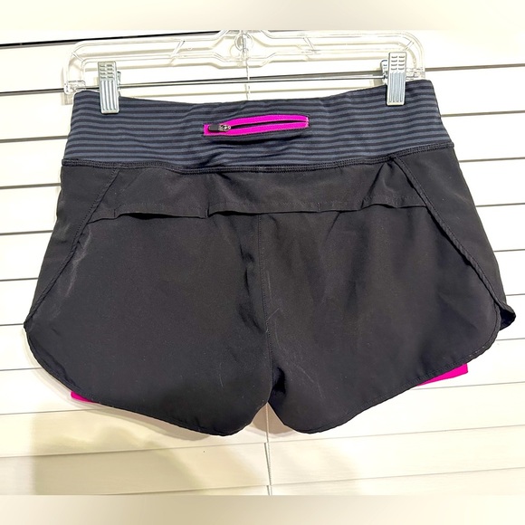 🛍️MPG black shorts with pink undershorts with zipper pocket size S - Picture 1 of 8
